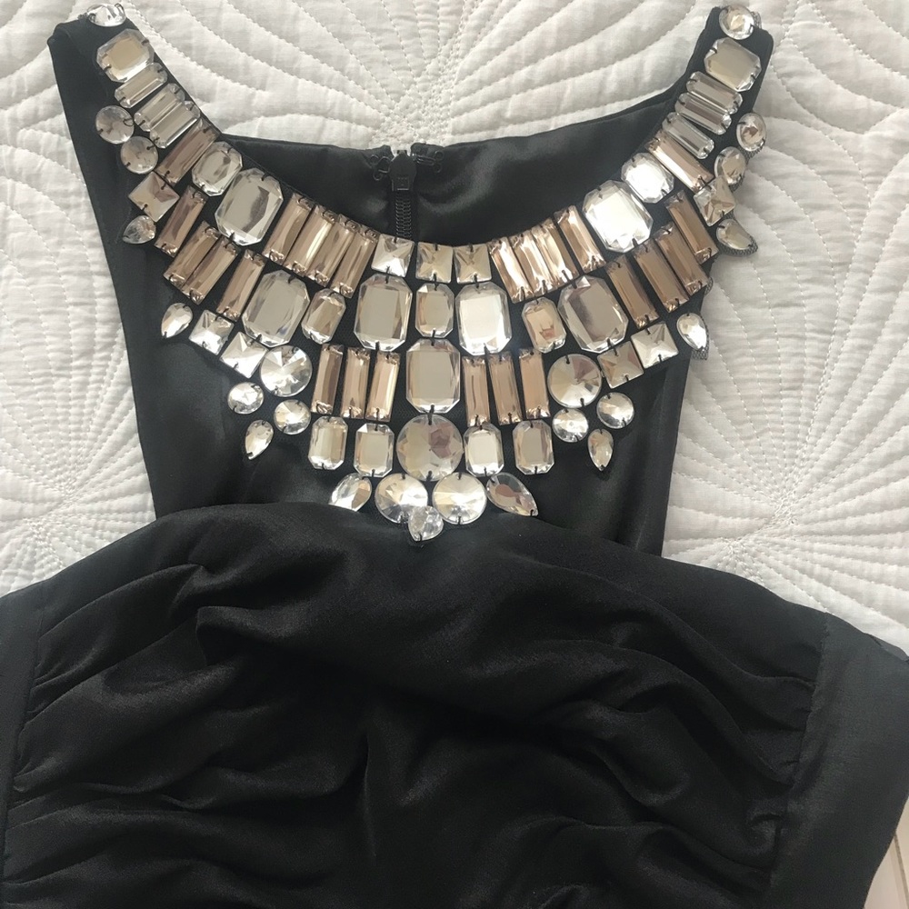 Jessica McClintock Black Mini Dress - Picture 3 of 8